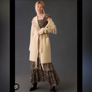 Anthropologie NWT NVLT Fringed Coatigan size 1X.